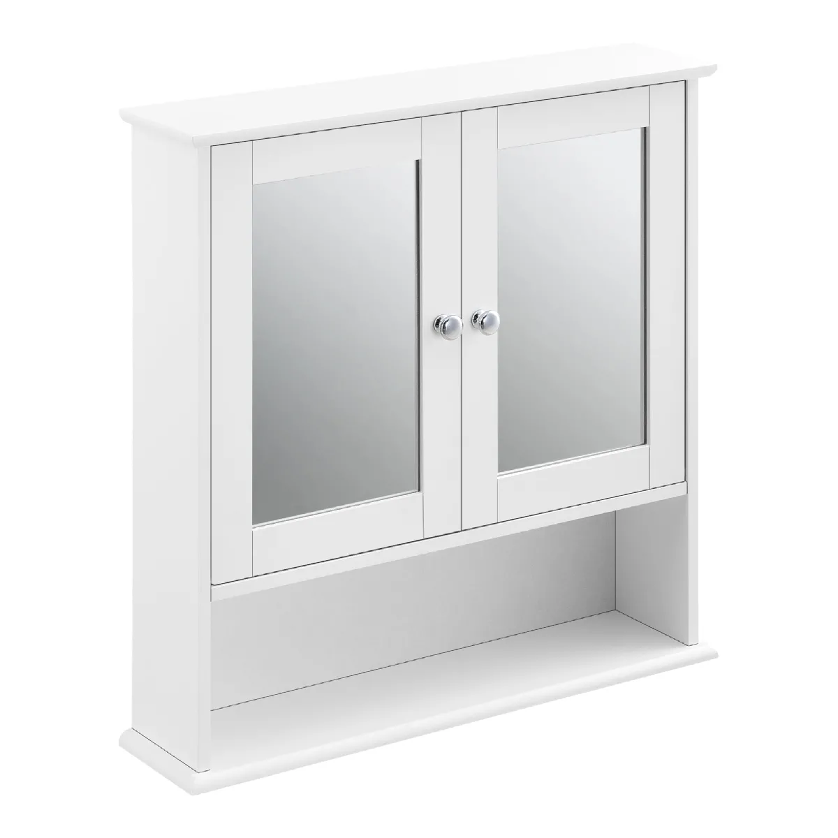 Helloshop26 Placard miroir 2 portes - Blanc
