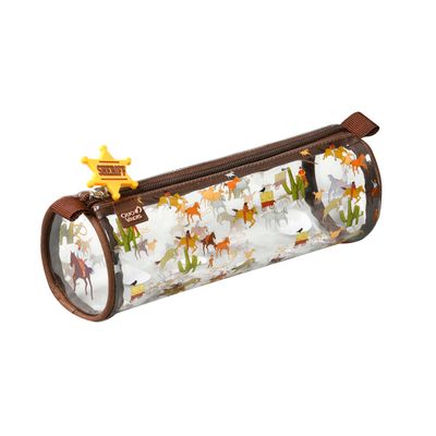 Trousse ronde Louise & Arthur - 1 compartiment - cowboy - Quo Vadis
