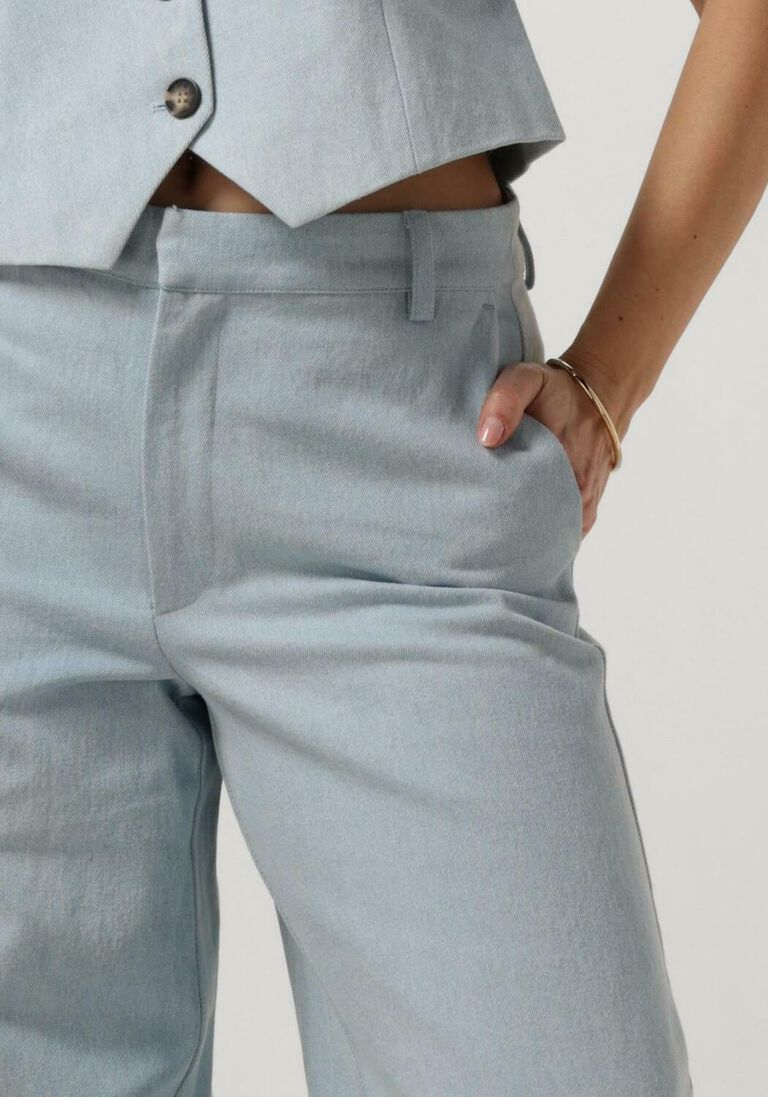 MY ESSENTIAL WARDROBE lichtblauwe my essential wardrobe wijde broek winniemw 159 wide pant