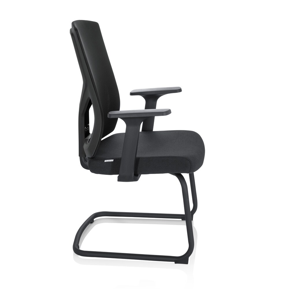 Freischwinger BRETON V B Stoff/Netzstoff mit Armlehnen hjh OFFICE