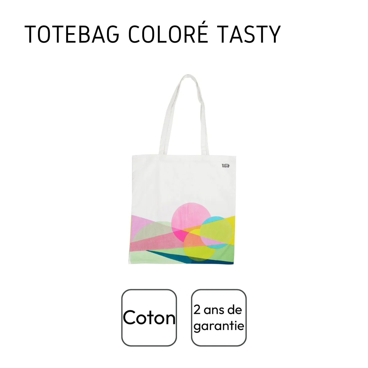 Sac de course type totebag en coton Green Tasty