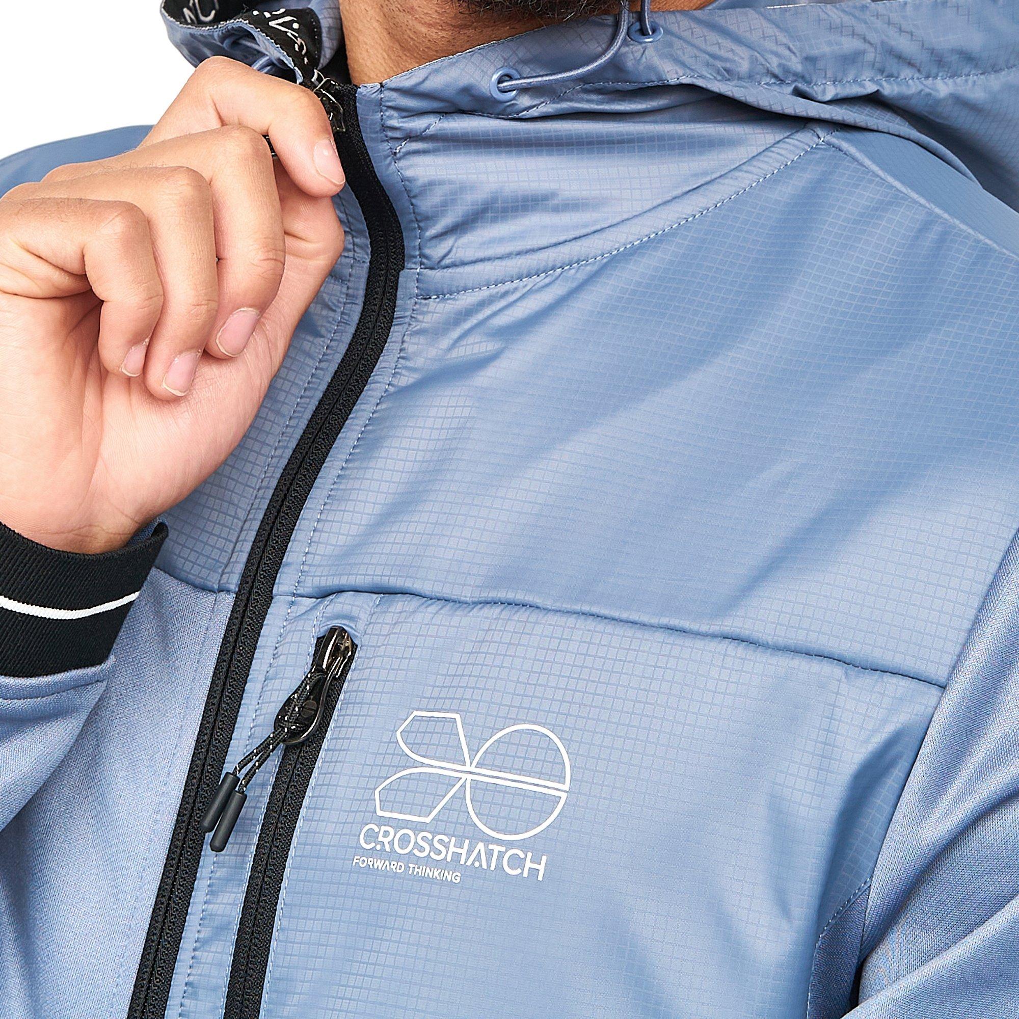 Crosshatch Zip Thru Tracktop