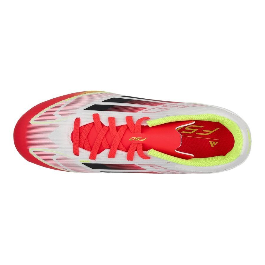 adidas F50 League MG Pure Victory - Blanc/Noir/Jaune Enfant