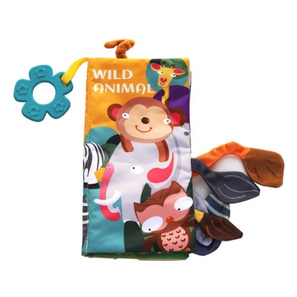Kikkaboo Livro Educativo com Mordedor Wild Animals