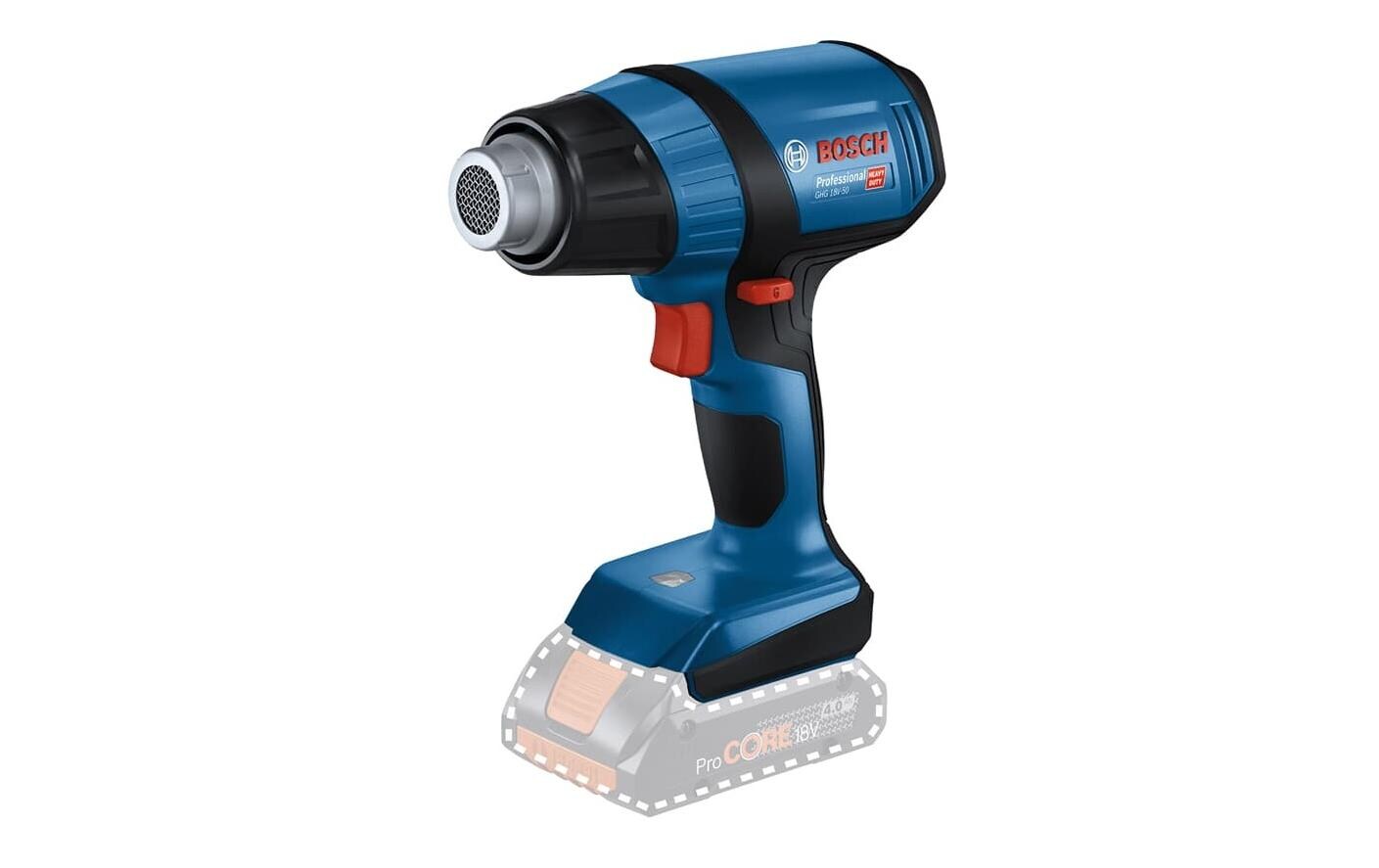 Akku-Heissluftgebläse GHG 18 V-50 Solo<br>Flexible 18 V Heissluftpistole für jede Arbeitsumgebung