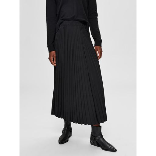 Selected Femme Alexis Midi Nederdel, Black, 42