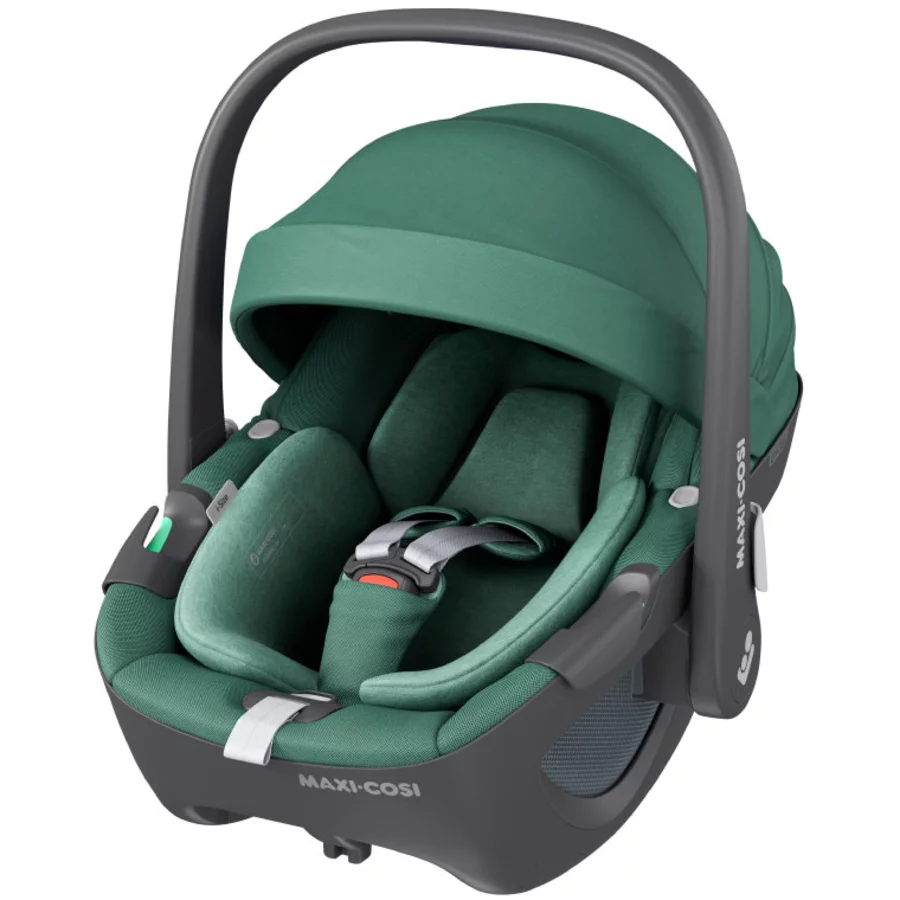 MAXI COSI Set Babyschale Pebble 360 Essential Green plus Basisstation FamilyFix 360
