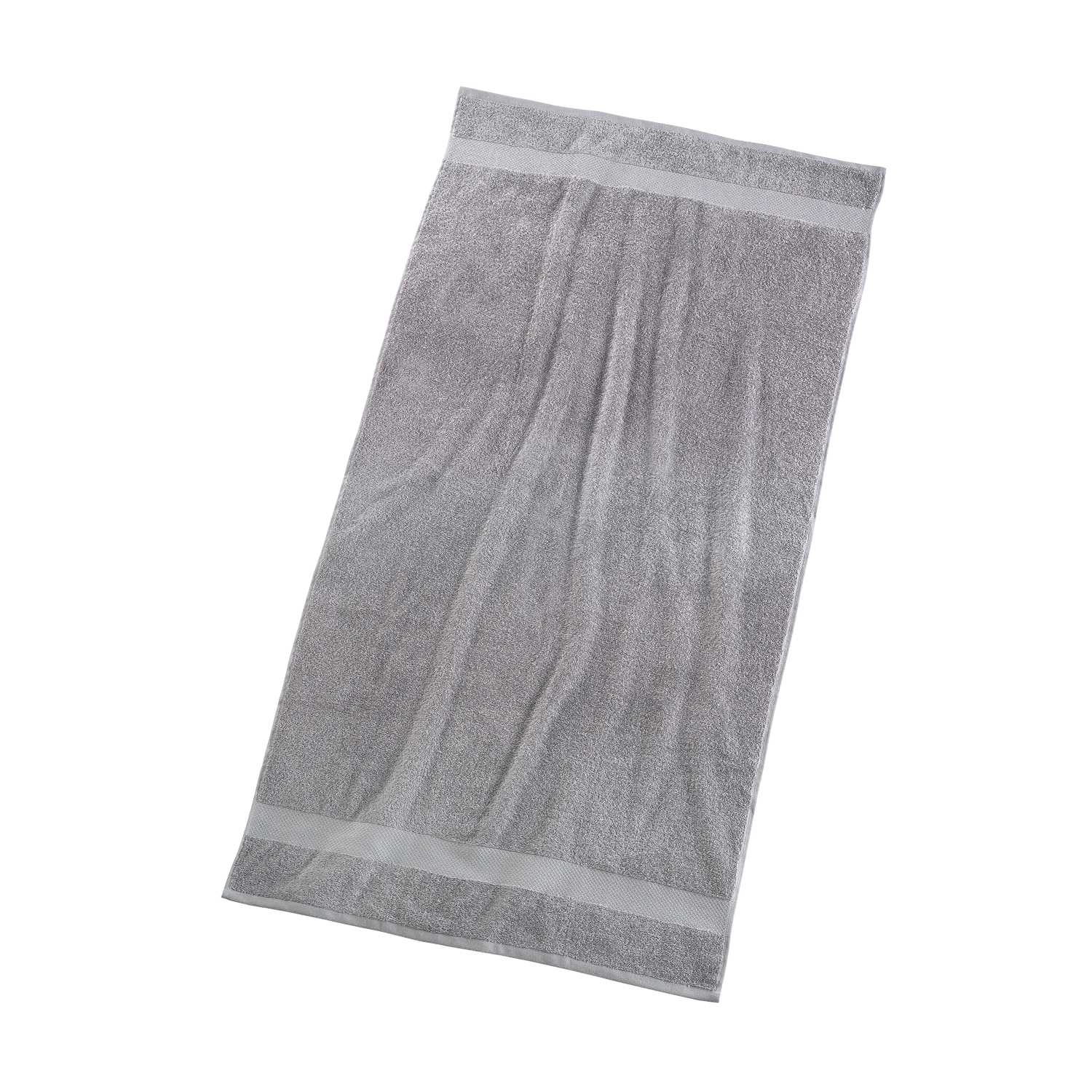 Duschtuch aus 100 % Baumwolle grau 70 x 140 cm
