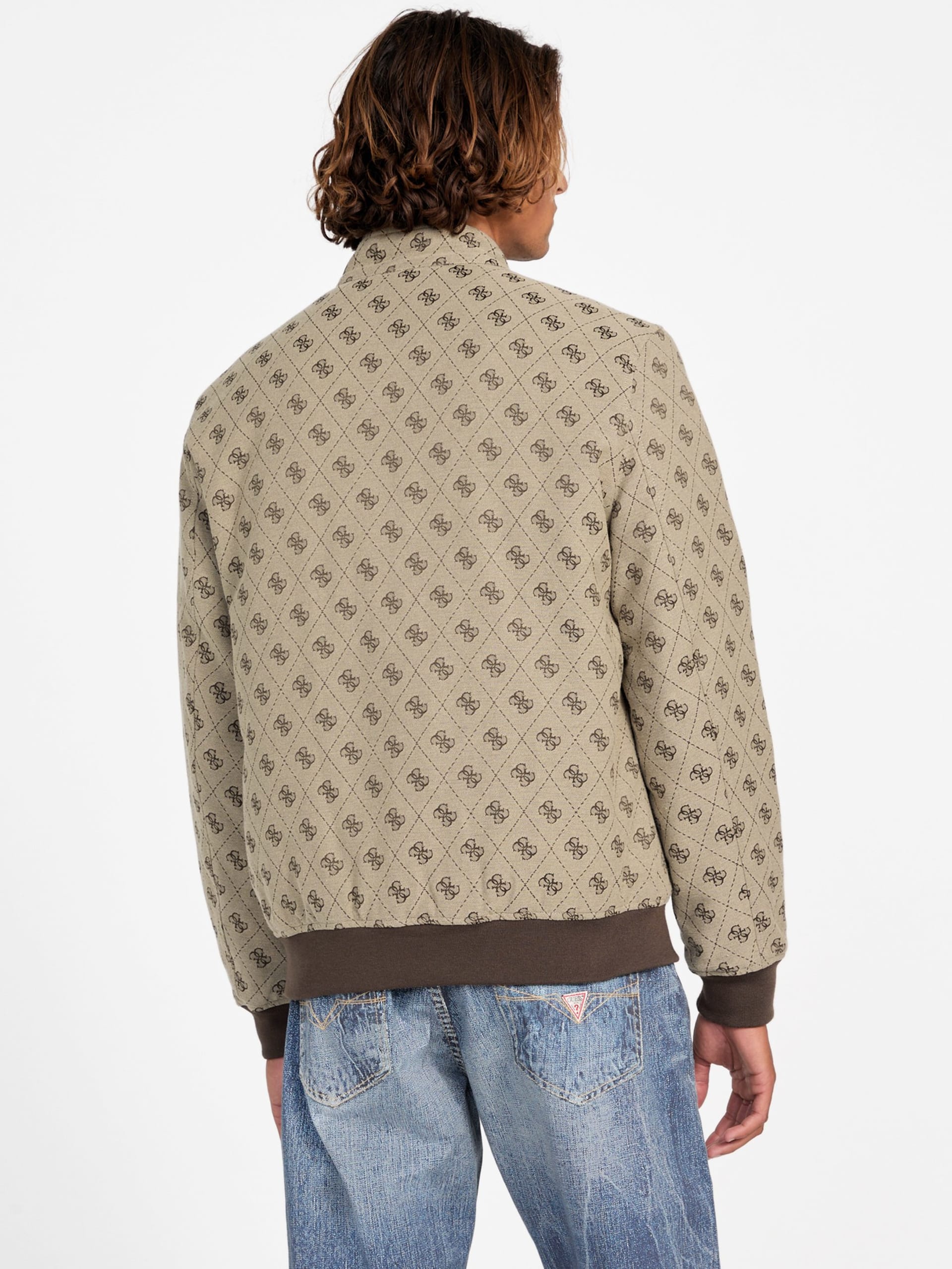 Jaqueta com monograma em jacquard