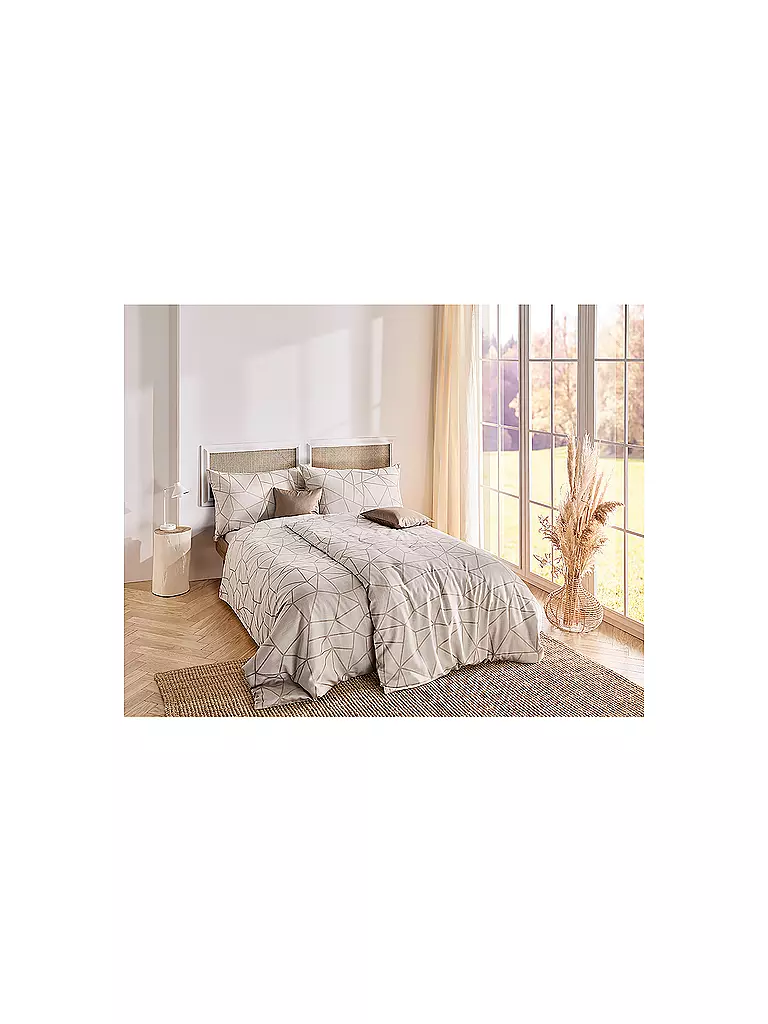 FLEURESSE Tencel Bettwäsche LUXURY JAQUARD 70x90cm / 140x200cm Sandstone camel