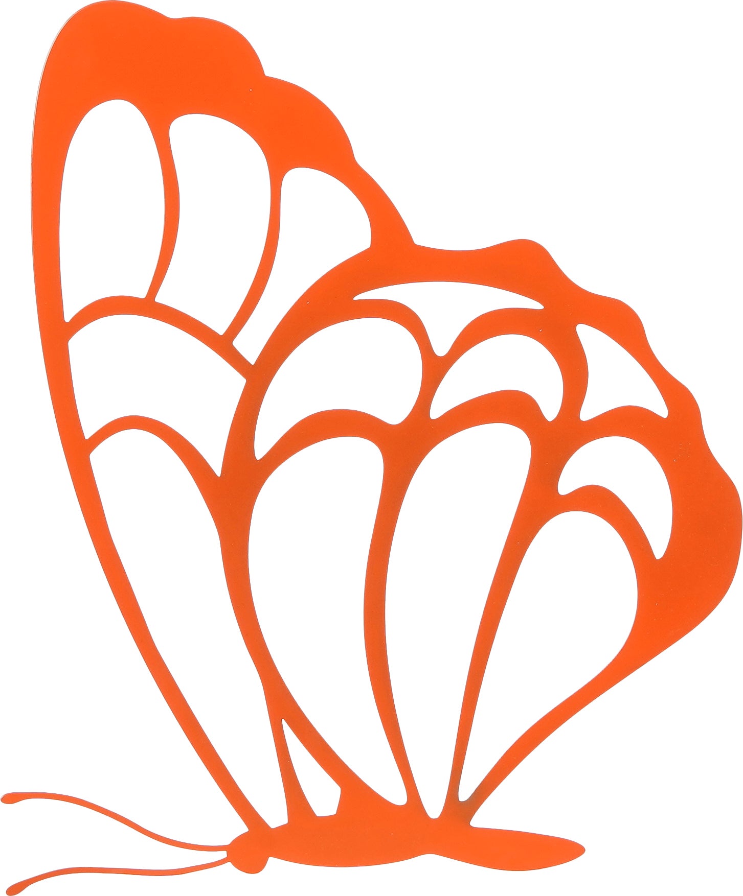 Mica Decorations wanddecoratie vlinder Irena oranje 34,5 x 0,5 x 38 cm