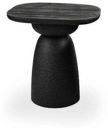 Bijzettafel Zwart Barza ⌀45  x H48 cm