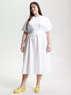 Vestido Curve Drawstring Popeline Fit And Evasê