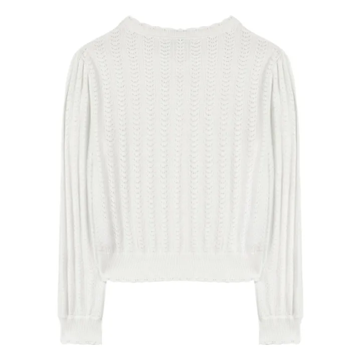 Tartine et Chocolat Cardigan en Maille | Blanc