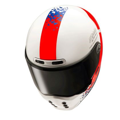 Casque Hjc V10 - FQ20 RETRO - Bleu / Rouge