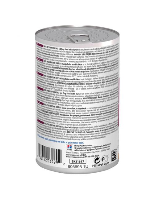 Hill's Prescription Diet I\/D Digestive Care Blik - Hondenvoer - Kalkoen 360 g