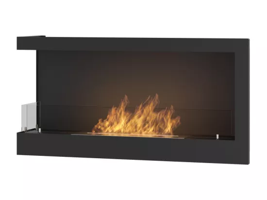 Cheminée au bioéthanol encastrable Corner 900 Left SimpleFire avec verre
