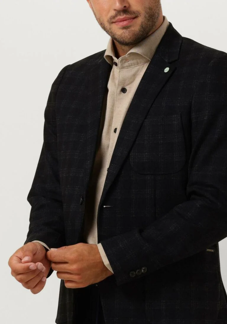 DSTREZZED blauwe dstrezzed colbert travel check blazer