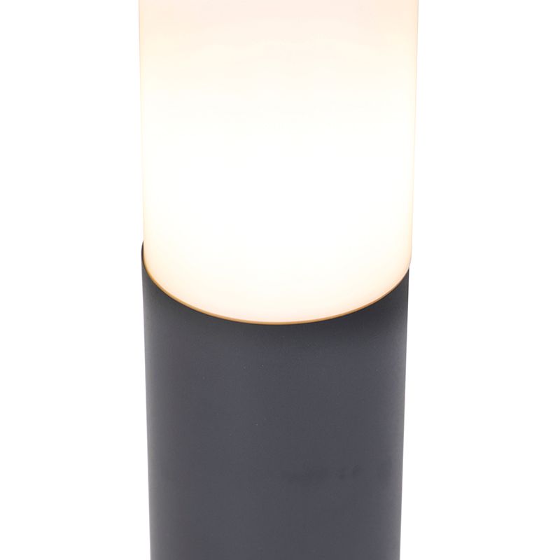 Buitenlamp paal antraciet met opaal 45 cm IP44 - Rox