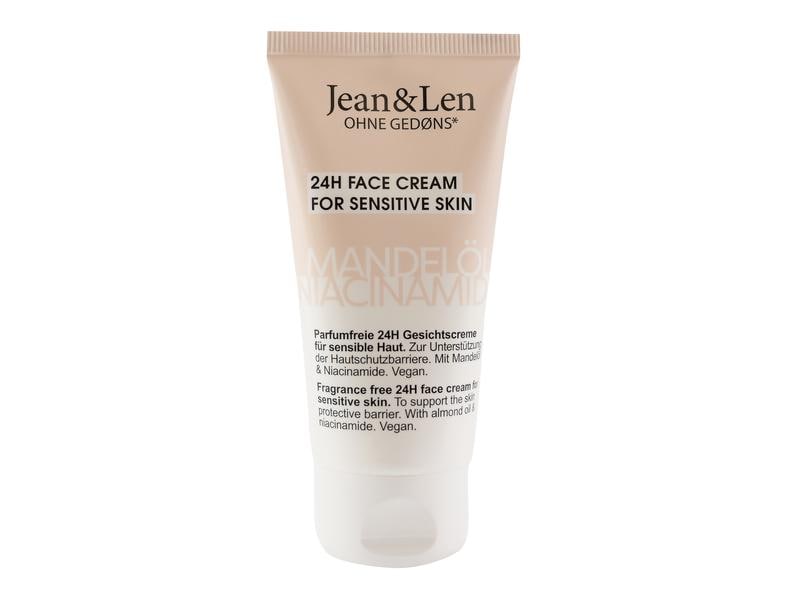 Jean & Len Gesichtscrème Parfümfrei 50 ml1 Stück Natürliche parfümfreie 24 h Gesichtscreme für sensible Haut