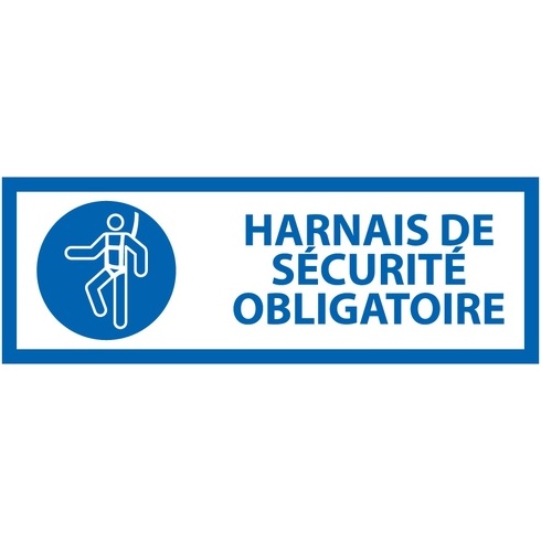 Panneau d'Obligation - Harnais de sécurité obligatoire - M018