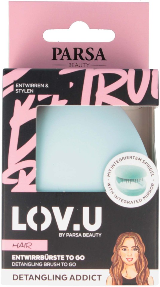 Parsa - LOV.U W&D Pocket Detangler Brush Mint - Hårbørste