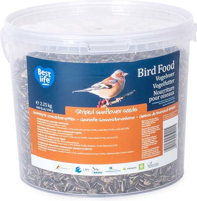 CJ Wildlife strooivoer zonnebloempit emmer 3000 gram