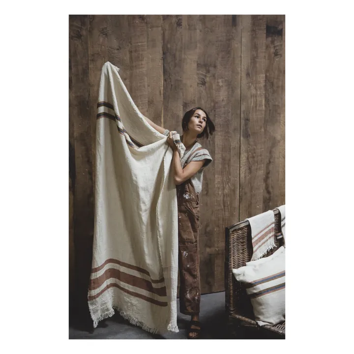 Libeco Drap de plage Belgian | Ecru