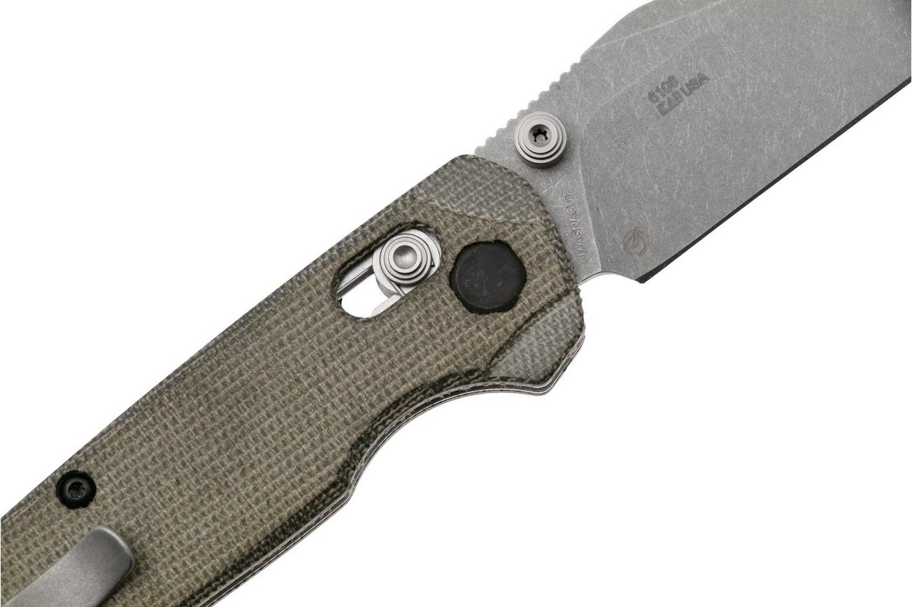 Kershaw Bel Air 6106 Stonewashed MagnaCut Clip Point, Green Micarta, zakmes