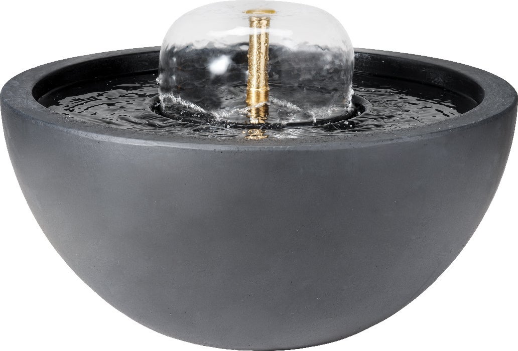 Lumineo waterornament zwart D 57 H 26 cm