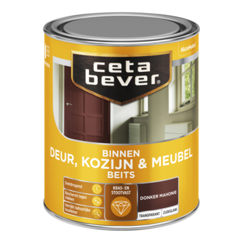 CetaBever Deur, Kozijn & Meubelbeits zijdeglans transparant donker mahonie 750 ml