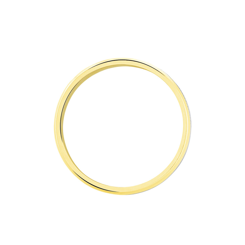 Alliance Fantaisie Rayures Ruban Plat Or Bicolore