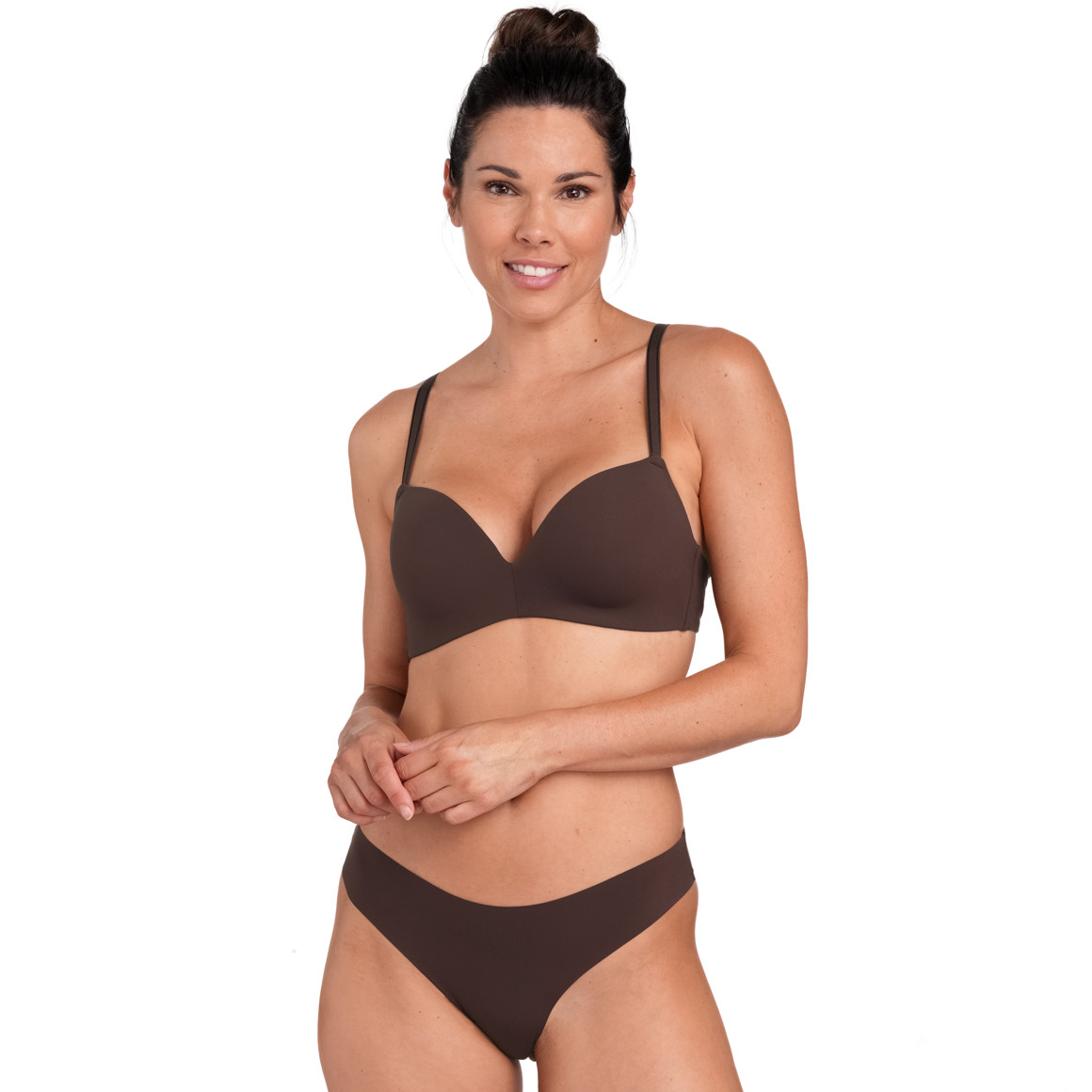 Gina Benotti Damen Soft-BH im Basic-Look dunkelbraun