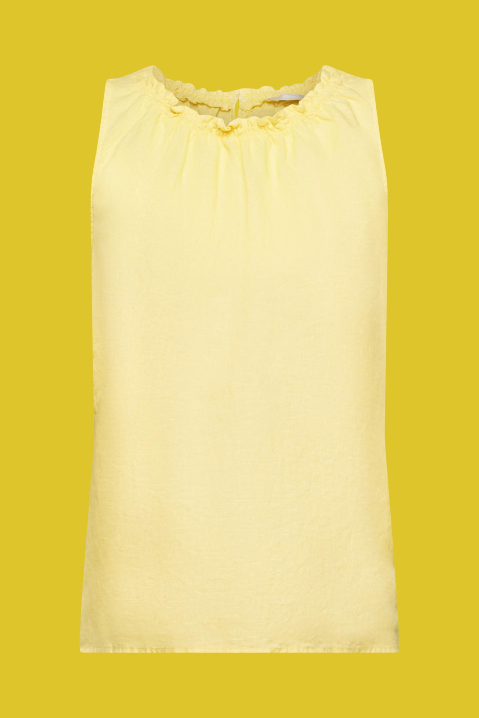 Blouse sans manches en lin mélangé