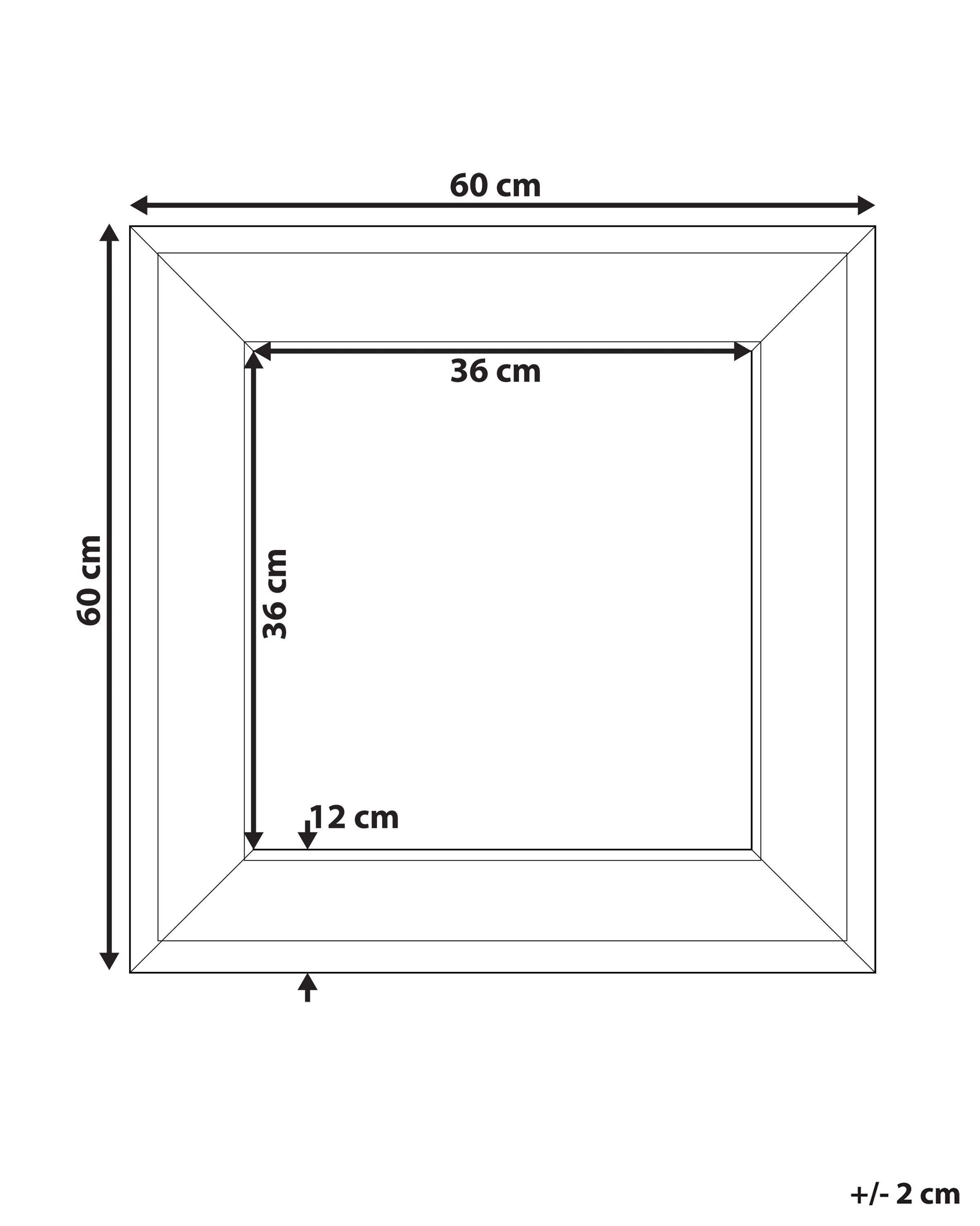 Wandspiegel PLERIN 60 cm 60 cm Metaal Goud
