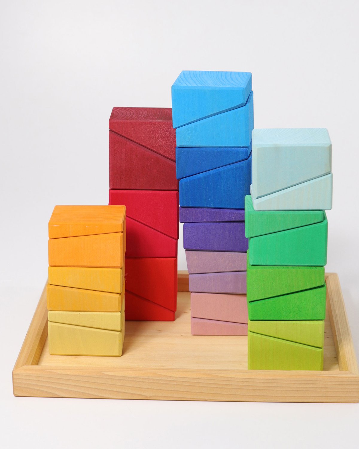 Byggesett og Puslespill – 30 skrå klosser | Sloping Blocks