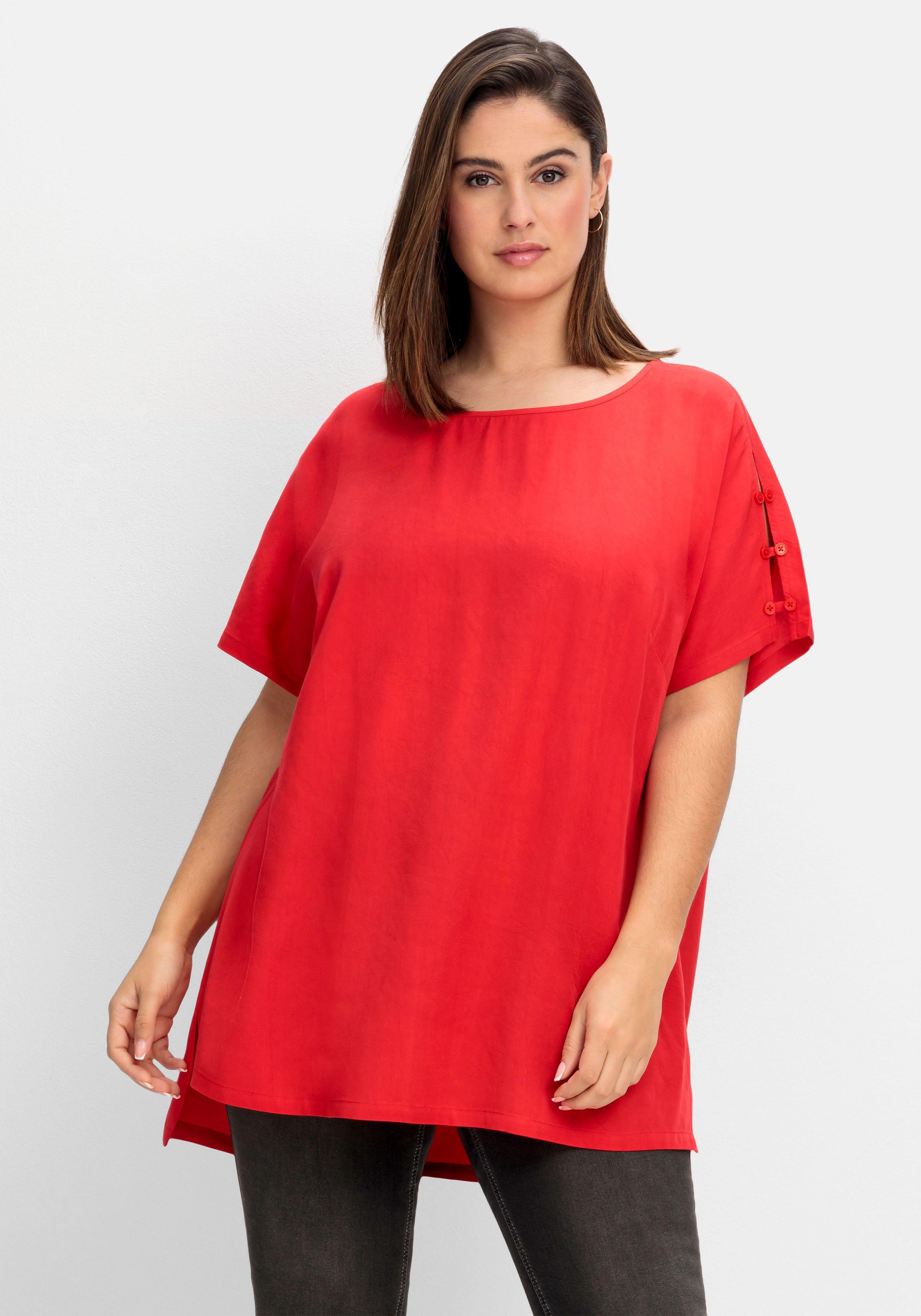 Oversize-Tunika mit geschlitztem Ärmel