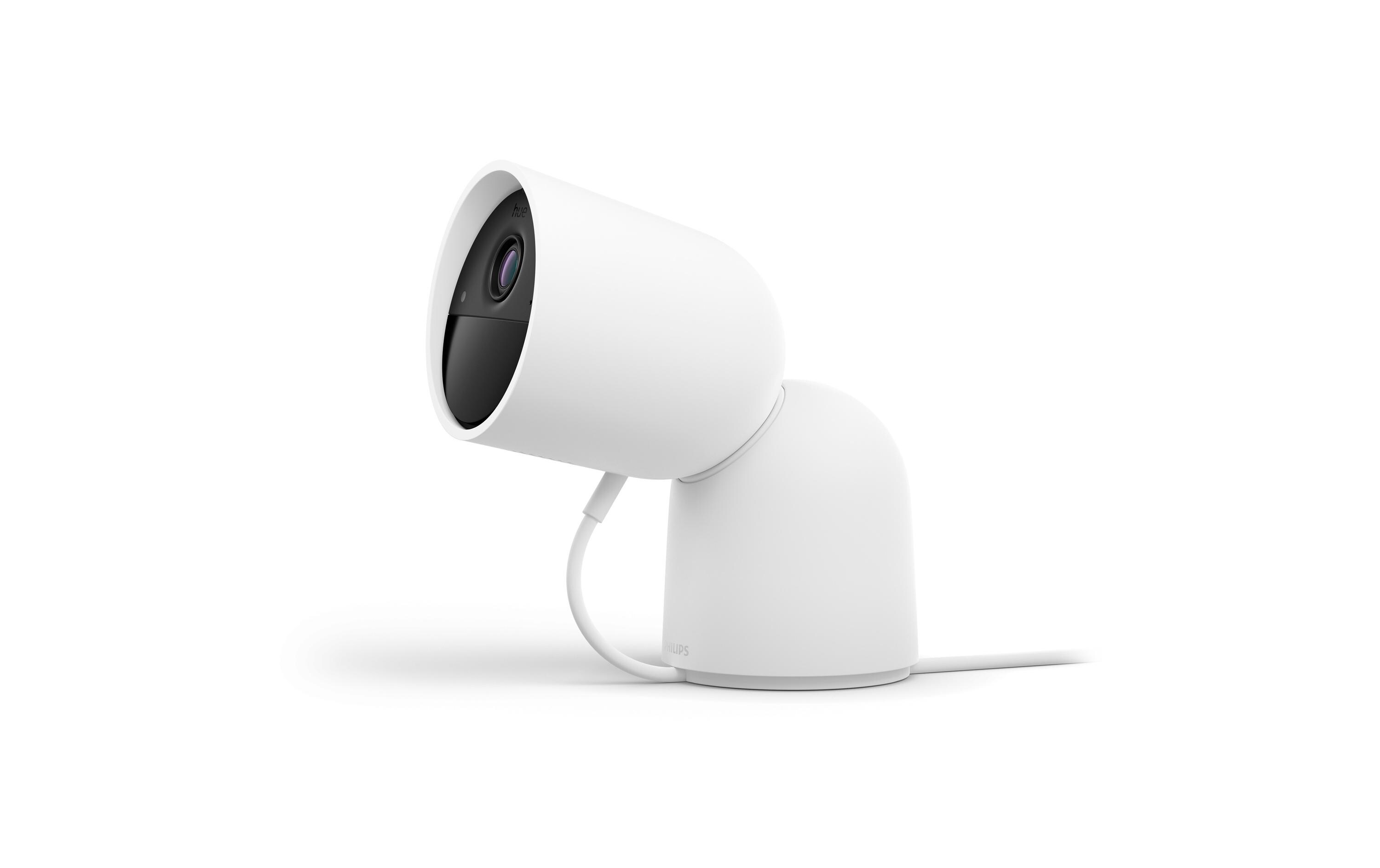 Secure kabelgebundene Kamera mit Standfuss Weiss<br>Netzwerkkameras: intelligentes Zuhause, intelligentere Sicherheit