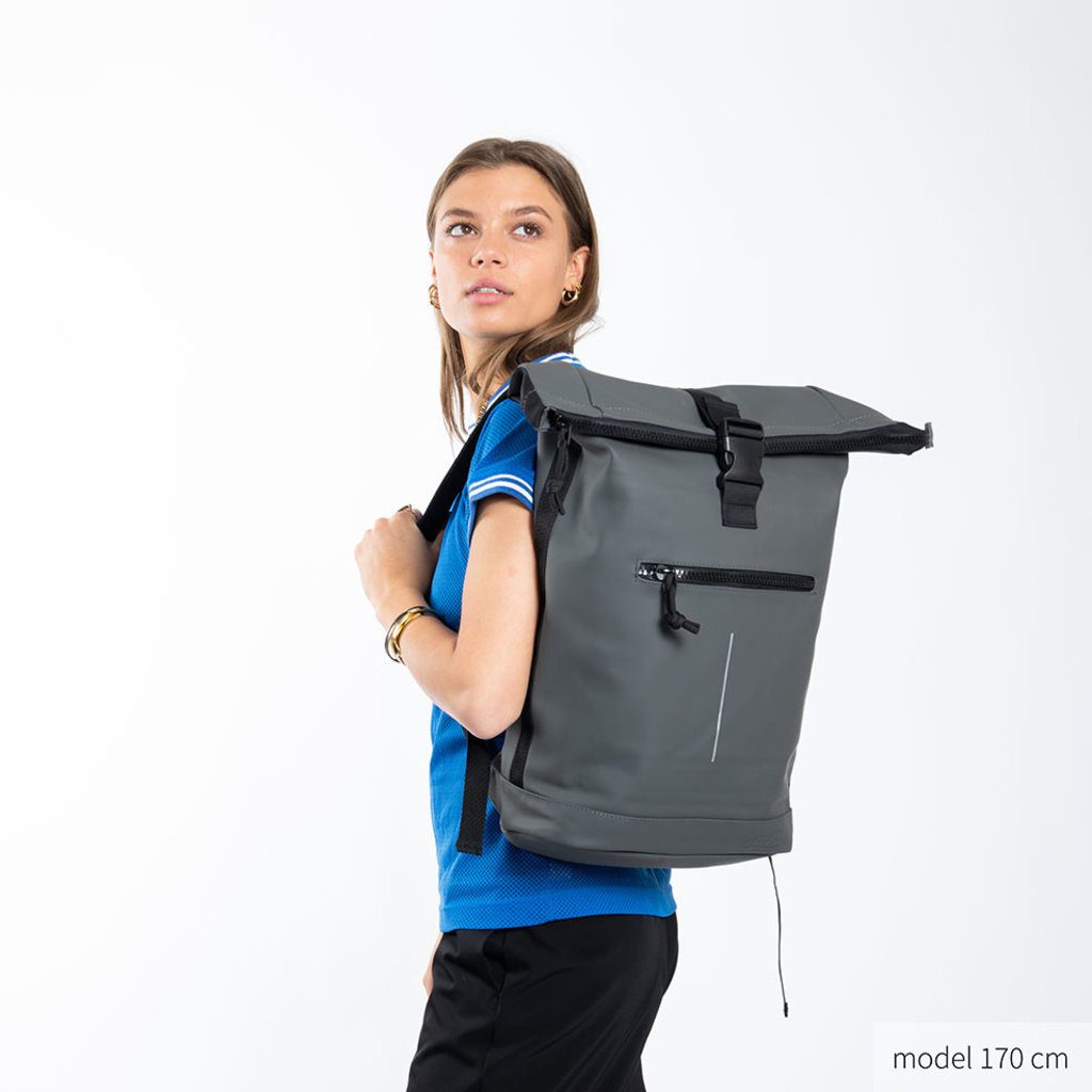 New Rebels Mart New York Rolltop Backpack Metallic Silver