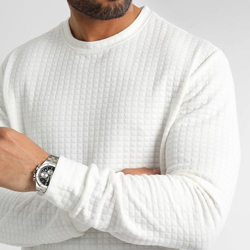 Sweat Texturé Square 0168 Blanc