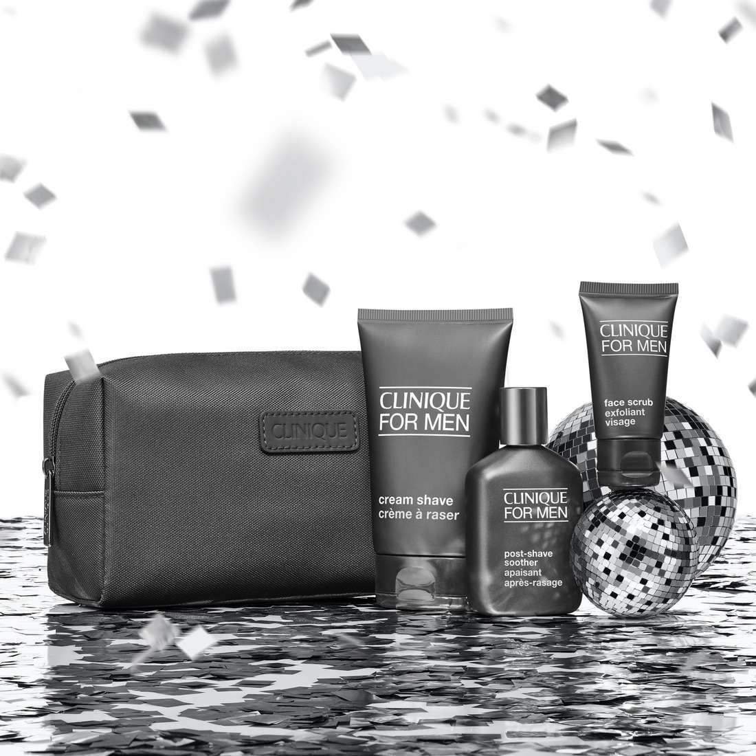 Clinique Razor-Ready Routine Skincare Set + Clinique AAC Liquid facial soap mild 30ml GRATIS