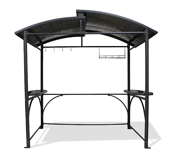 Abri pour barbecue 240 x150cm en aluminium anthracite - DCB Garden