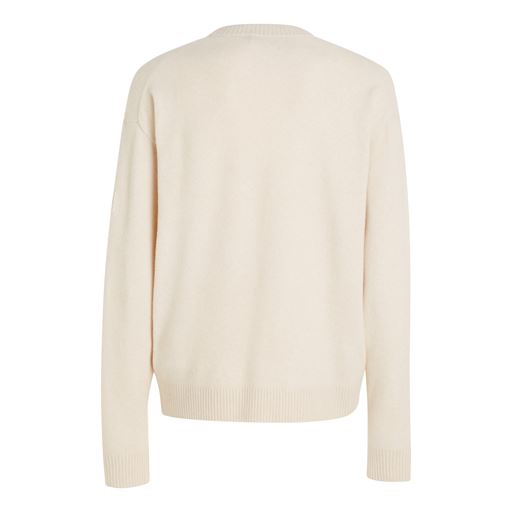 Calvin Klein Langærmet Striktrøje, Stoney Beige, M