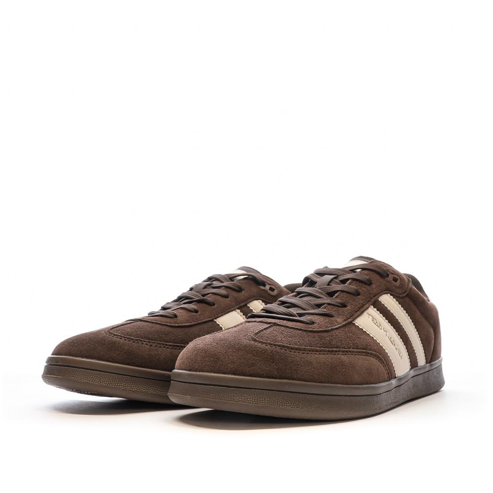 Teddy Smith Baskets Marron Homme Teddy Smith White Suede