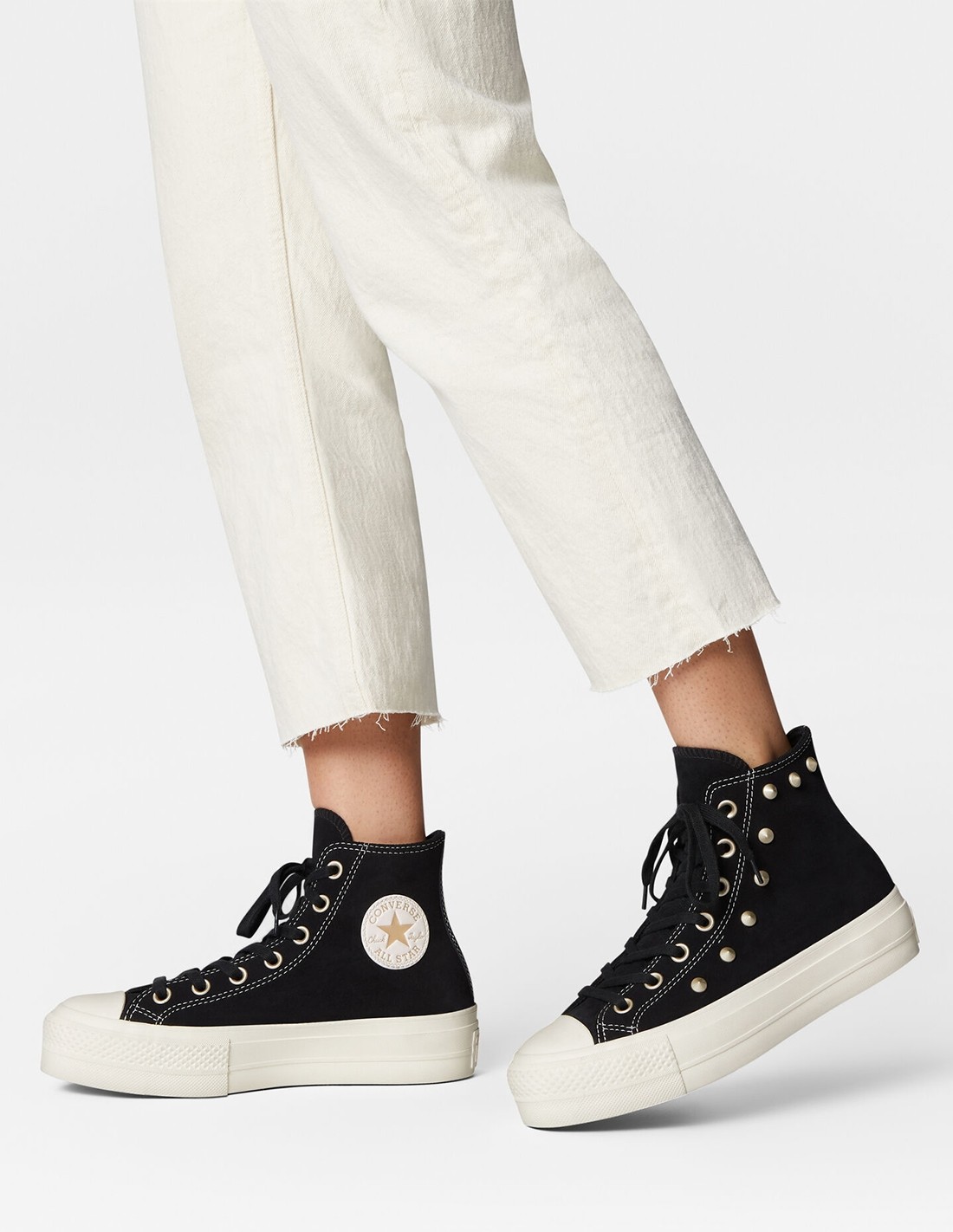 converse Sneakers compensées montantes femme ctas lift hi noir