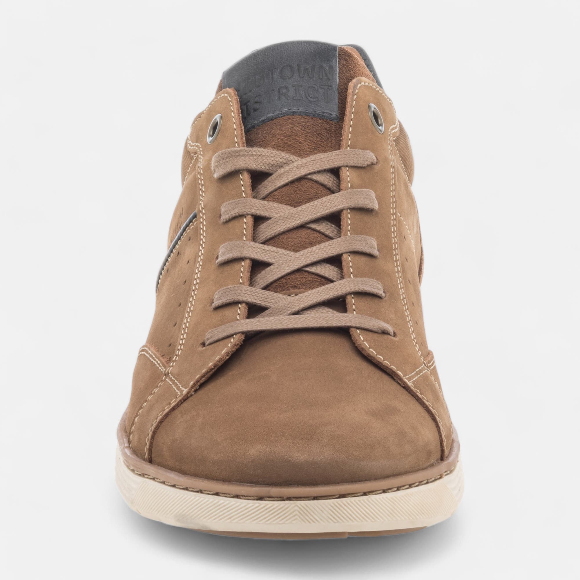 Baskets basses Homme en cuir cognac
