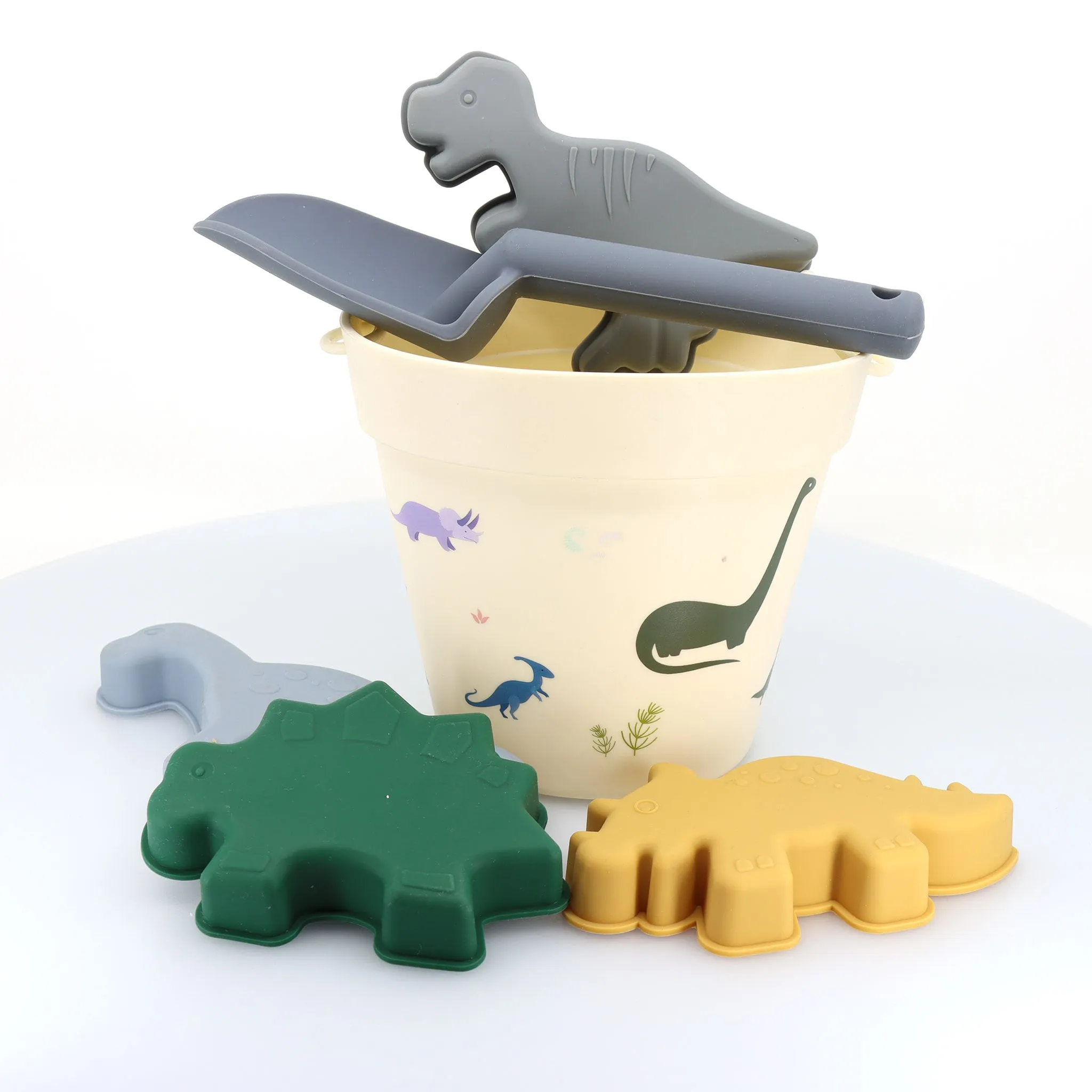 Bébé Confort Ensemble Seau et Jouets de Plage en Silicone - Dinosaures