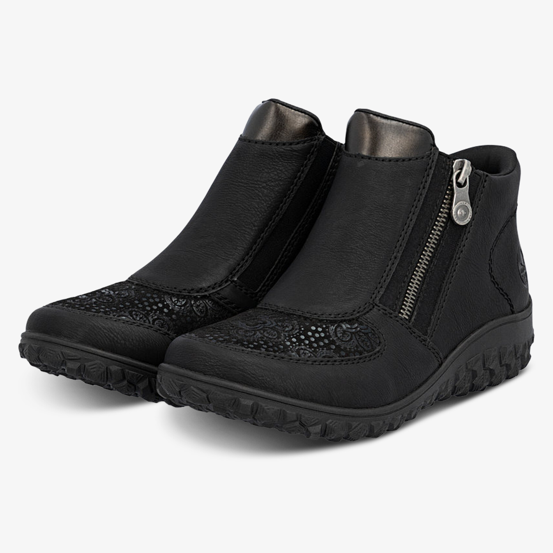 rieker Damen Stiefeletten schwarz