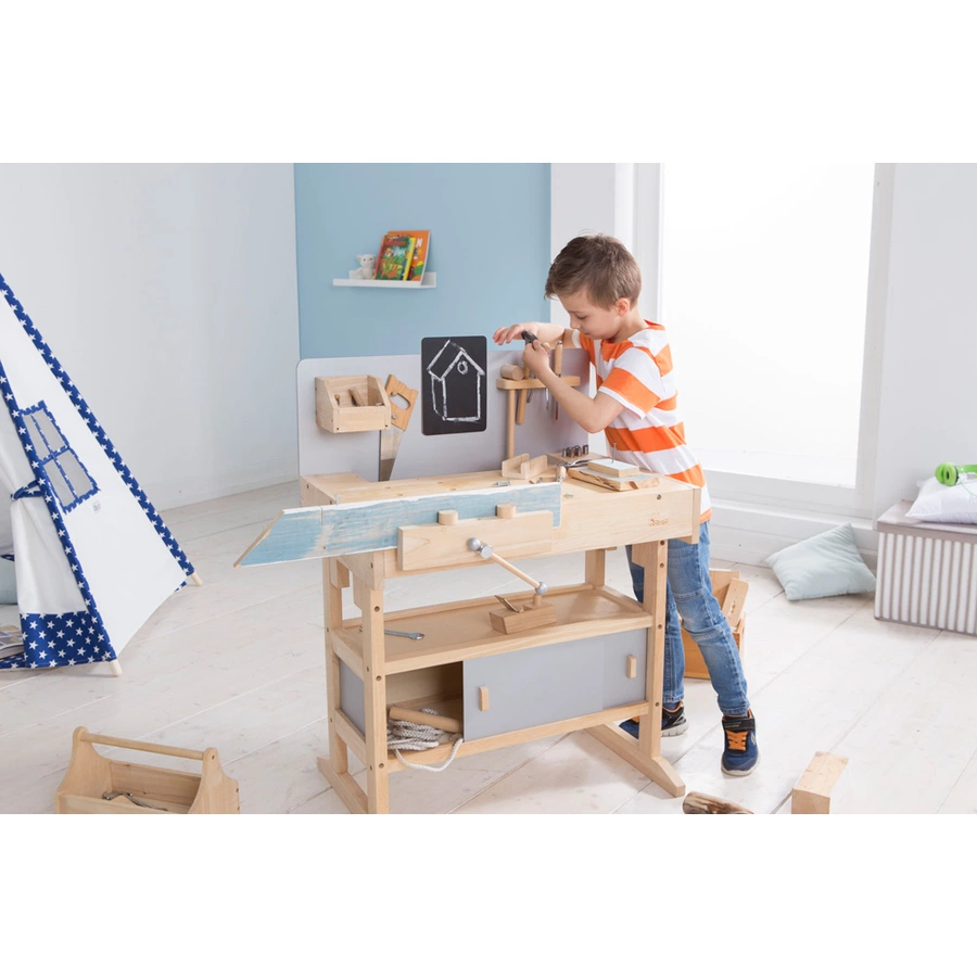 howa® Kinderwerkbank inkl. 32-tlg. Werkzeugset