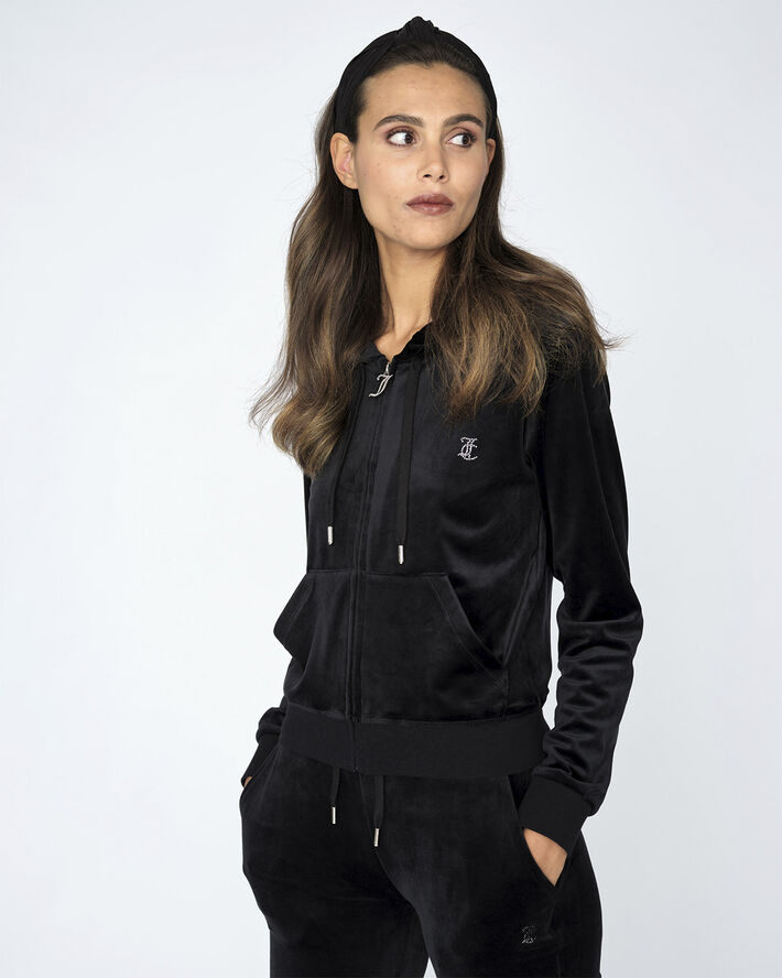 Juicy Couture Robertson Diamante Hoodie Black